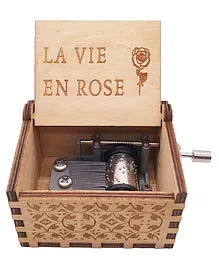 Caaju La Vie En Rose Wooden Music Box - Brown