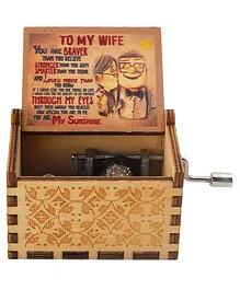 Caaju Brave Wife Wooden Music Box - Brown