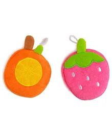 Baby Moo Fruits Hand Glove Bath Sponge Pack of 2 - Multicolor (Design May Vary)