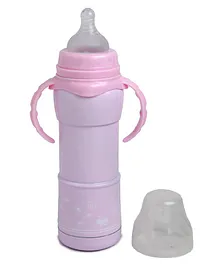 Baby Moo Feeding Bottle with Twin Handle Pink - 240 ml