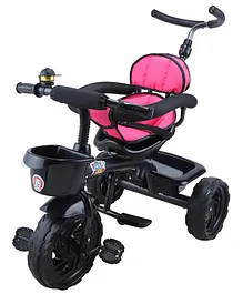 Toyzoy Maple Grand Kids Baby Trike Tricycle with Safety Guardrail TZ 531 - (Pink and Black)