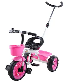 Toyzoy Maple Kids Baby Trike Tricycle with Parental Handle - Black & Pink