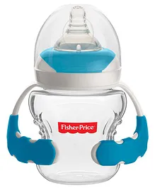 Fisher Price UltraCare Wide Neck Feeding Bottle with Handle Blue - 150 ml