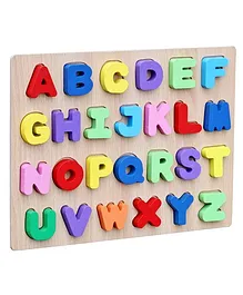 Webby Educational Wooden Capital Alphabets Letter Tray  Multicolour - 26 pieces 
