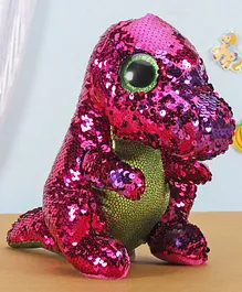 Ty Toy Plush Flip Sequins Dino Soft Toy Pink - Height 22.5 cm 