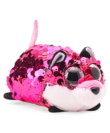 Ty Toy Plush Fox Soft Toy With Sequins Pink - Length 10 cm