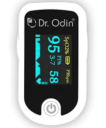 Dr. Odin Pulse Oximeter  with Pulse Sound OLED Display Alarm Alert - Balck White