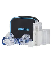 Omron Nebulizer Microair NE-U100 Portable 360 Degree Silent Mesh Nebulizer - White