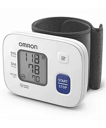 Omron HEM 6161 Fully Automatic Wrist Blood Pressure Monitor with Intellisense Technology - White