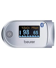 Beurer PO60 Pulse Oximeter with Bluetooth & Health Manager App - White