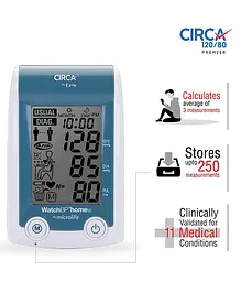   CIRCA 120/80 Premier Automatic Digital Blood Pressure Monitor - White Blue