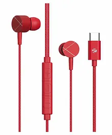 ZEBRONICS  Zeb Buds C2  Wired Headphones  - Red