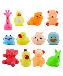 Wishkey Colorful Animal Shape Bath Toys Pack of 14 - Multicolor