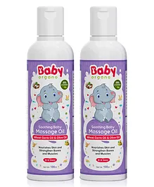 BabyOrgano Daily Baby Massage Oil for Stregthen Muscles & Bone Pack 2- 100 ml