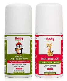 BabyOrgano Combo Of Hing & Natural Cold Roll On Pack Of 2 - 40 ml each