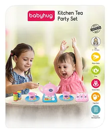 Babyhug Kitchen Tea Party Toy Set of 31 - Pink