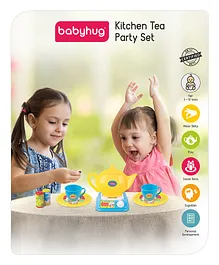 Babyhug Kitchen Tea Party Toy Set of 31 - Yellow