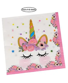 Party Anthem Dreamy Unicorn Paper Napkins - Pack of 40