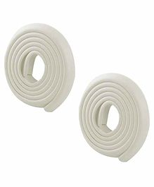 Syga Cushioned Safety Strip Furniture Edge Guard Tape Set of 2 - White