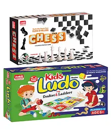 Ankit Toys Ludo & Chess Board Game Pack Of 2 - Multicolor