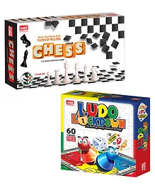 Ankit Toys Junior Chess and Ludo Lockdown Board Game Combo - Multicolor