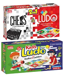 Ankit Toys Chess and Ludo & Ludo Senior Combo - Multicolour
