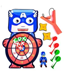 Yamama Sticky Target Dart Board Captain America - Blue