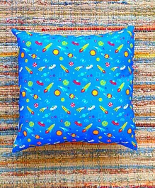 Rockfort Creations Square Space Print Cushion Cover - Blue