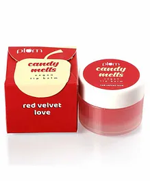 Plum Candy Melts Vegan Lip Balm Red Velvet Love - 12 gm