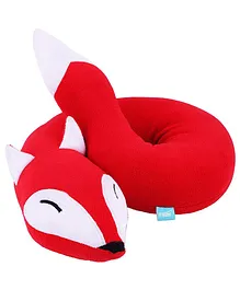 U grow U Shaped Baby Travel Neck Support Pillow Fox Design - Red