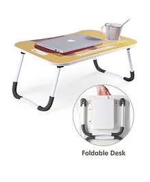 Kids Folding Desk Bear Print - Yellow