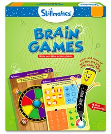 Skillmatics Brain Games Write & Wipe Activity Mats - Multicolor
