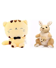 Frantic Hello Kitty and Kangaroo Soft Toy Pack of 2 - 25 cm each