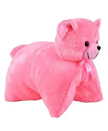 Frantic Teddy Face Plush Kid's Pillow - Pink