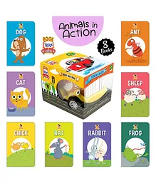 Majestic Book Animal In Action Board Book With a Truck Pack of 8  - English