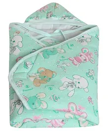 Tinycare Hooded Baby Blanket - Green
