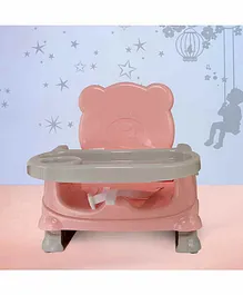 Baby Moo Foldable Feeding Chair With Strap - Peach
