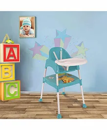 Baby Moo High Dining Chair Giraffe Print - Blue