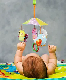 Baby Moo Chiry Birds Hanging Musical Toy Soft Rattle - Multicolor