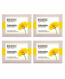 Richfeel Naturals Calendula Anti Acne Soap Pack of 4 - 75 gm Each 