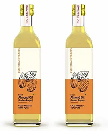 Essentia Extracts Cold Pressed Sweet Almond Oil Pack of 2 - 100 ml each
