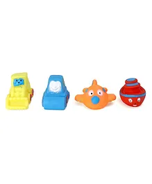 Itoys Squeezeable Transport Bath Toys Set of 4 - Multicolour