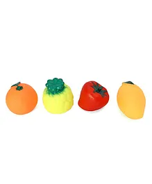 Itoys Squeezeable Fruit Bath Toys Set of 4 - Multicolour (Color & Design May Vary)