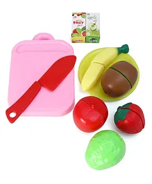 IToys Play Fruit Set with Knife and Tray - Color & Fruits May Vary) 