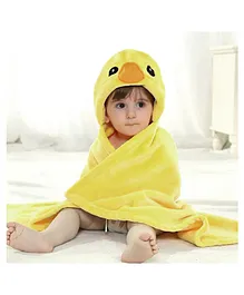 Brandonn Hooded Baby Blanket Duck Design - Yellow 