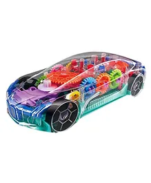 Negocio 360 Degree Bump & Go Rotating Transparent Concept Racing Car - Multicolor