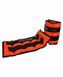 Strauss Rectangle Shape Ankle And Wrist Weight 1.5 kg Pack Of 2 - Orange 