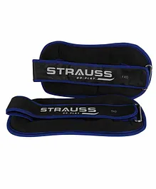 Strauss Round Shape Ankle And Wrist Weight 1 Kg Pack Of 2 - Blue 
