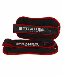 Strauss Round Shape Ankle And Wrist Weight 1 Kg Pack Of 2 - Red 