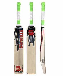 Strauss Strike Size SH English Willow Cricket Bat - Beige